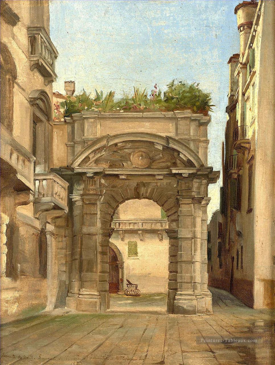 Entrée du Palais Morosini à San Salvator Venise Jean Jules Antoine Lecomte du Nouy réalisme orientaliste Peintures à l'huile
